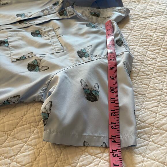 BROOKLY STANDARD Shirt Unisex Cool Pug Dog Blue SzL Urban Fun Cartoonish Cosplay - Picture 5 of 7